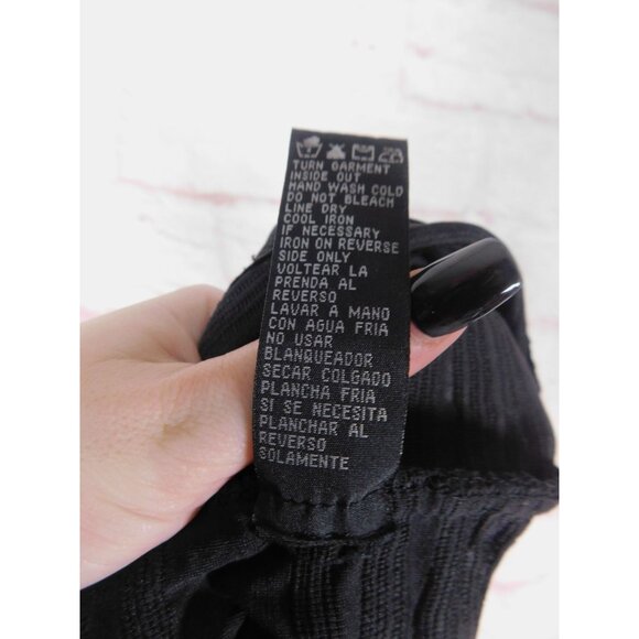 Scarlett Black Textured Gown 6 Beaded Waist Keyhole - Picture 6 of 12